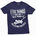 thumbnail image 1 of Men'S Mechanic Funny Tee Shirt I Fix Things Collecting Objects Humor Tee For Him (Medium Navy Blue), 1 of 5