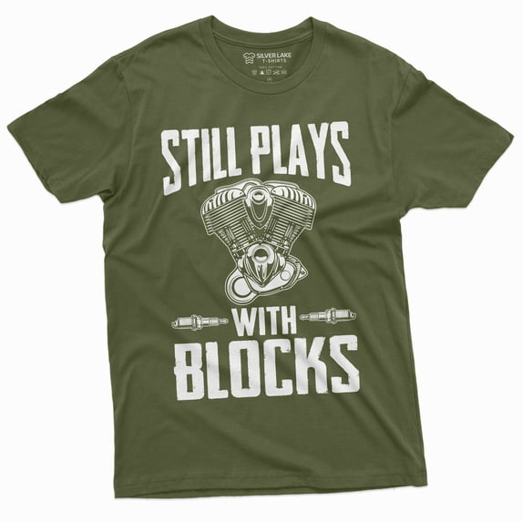 Men'S Mechanic T-Shirt | Mechanical Engineer Engine Car Enthusiast Tee (Large Military Green)