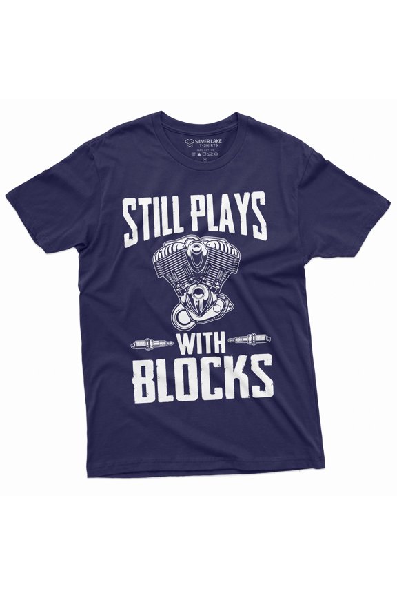 Men'S Mechanic T-Shirt | Mechanical Engineer Engine Car Enthusiast Tee (Medium Navy Blue)