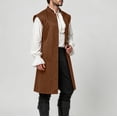 thumbnail image 1 of Men'S Medieval Renaissance Sleeveless Costume Vest Robe For Halloween Party Cosplay Role Play Themed Event Masquerade Dress Up Outfit, 1 of 6