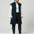 thumbnail image 1 of Men'S Medieval Renaissance Sleeveless Costume Vest Robe For Halloween Party Cosplay Role Play Themed Event Masquerade Dress Up Outfit, 1 of 5