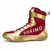 MenS New High-Top Training Combat Boots, Lightweight And Breathable Anti-Slip Fighting Shoes, Durable Boxing Footwear