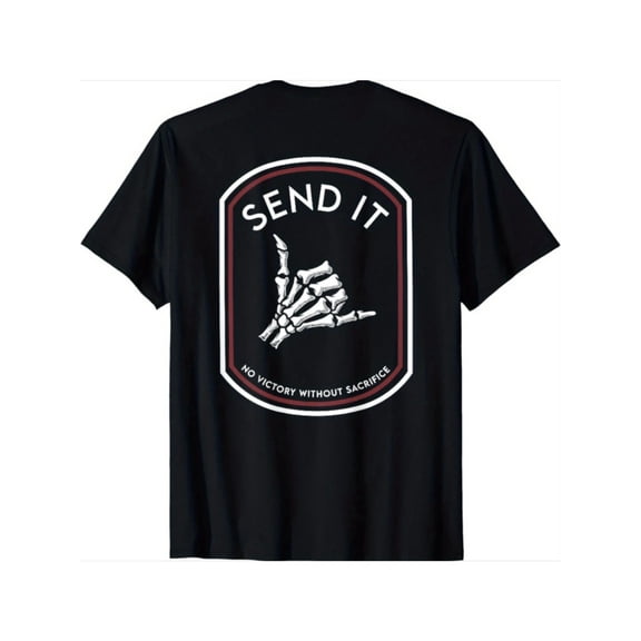 Men'S 'No Victory Without Sacrifice' Graphic T-Shirt - Casual Black Cotton Tee