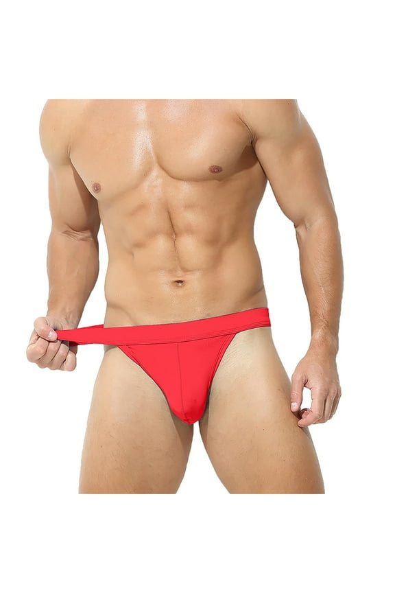 Men'S Nylon Underwear Sexy And Comfortable Slim Solid Color Low Waisted Underwear Sports Underwear