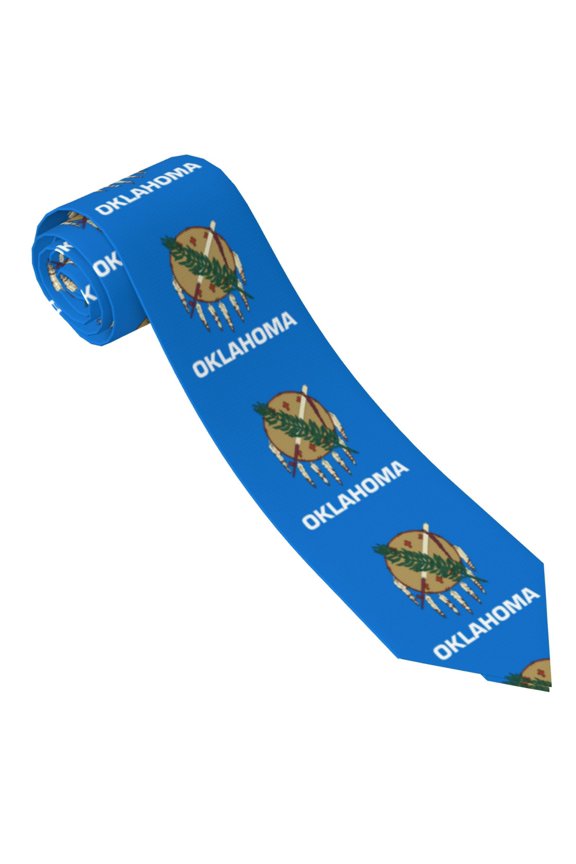 Men'S Oklahoma Flag Fashion Business Wedding Neckties Ties