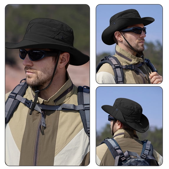 100Fens Men'S Outdoor Hat Mountaineering Fishing Shade Sun Hat Sun Hat Breathable Fisherman'S Hat