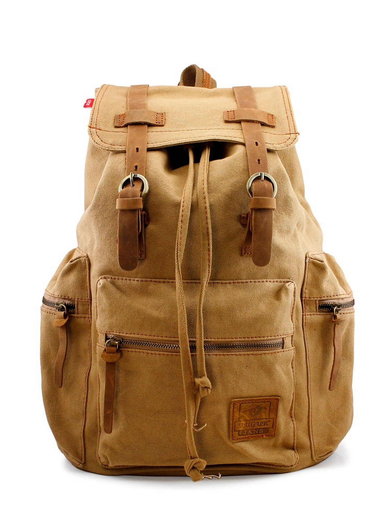 Men S Outdoor Sport Vintage Canvas Military Backbag Shoulder Travel Hiking Camping School Bag Backpack Walmart