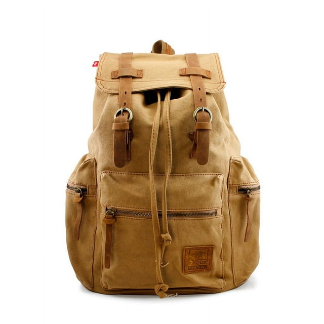 Men'S Outdoor Sport Vintage Canvas Military Backbag Shoulder Travel ...