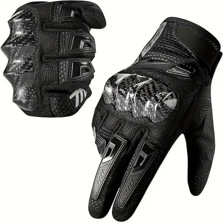 Men'S Outdoor Sports Motorcycle Gloves - Touchscreen Full-Finger Riding Gloves