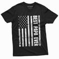 thumbnail image 1 of Men'S Papa Shirt Fathers Day Dad Grandpa Gift Birthday Patriotic Us Flag Tee (Small Black), 1 of 5