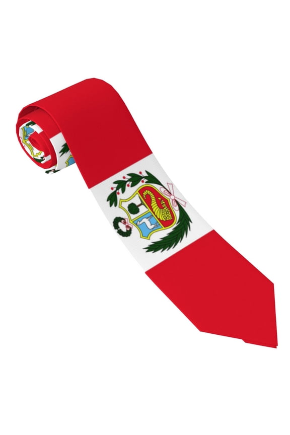 Men'S Peru Flag Fashion Business Wedding Neckties Ties