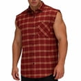 thumbnail image 1 of Men'S Plaid Lapel Sleeveless Shirt Vest, Sleeveless Button Up Vest With Pockets, Summer Casual Wear, 1 of 9