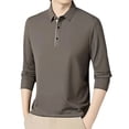 thumbnail image 1 of Men'S Polo Shirts Long Sleeve Classic Solid Color Collared Casual Business Male Tshirts, 1 of 7