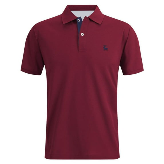 Men'S Polo Shirts Men'S Shirts Casual Slim Fit Shirts Summer Wear With Print Design For Everyday Style Wine XXXXXL