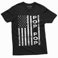 thumbnail image 1 of Men'S Pop Us Flag Tee Shirt Poppop Fathers Day Patriotic Veteran Dad Tee Shirt (X-Large Black), 1 of 5