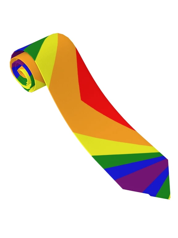 Men'S Pride Rainbow Flag Fashion Business Wedding Neckties Ties