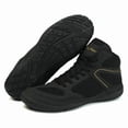 thumbnail image 1 of Men'S Professional Boxing Shoes - Heavy-Duty High-Top Training Sneakers with Slip-Resistant Rubber Sole, Breathable Round Toe Design & Cushioned Insole - Full-Grain Faux Leather Wrestling, Weightlift, 1 of 8