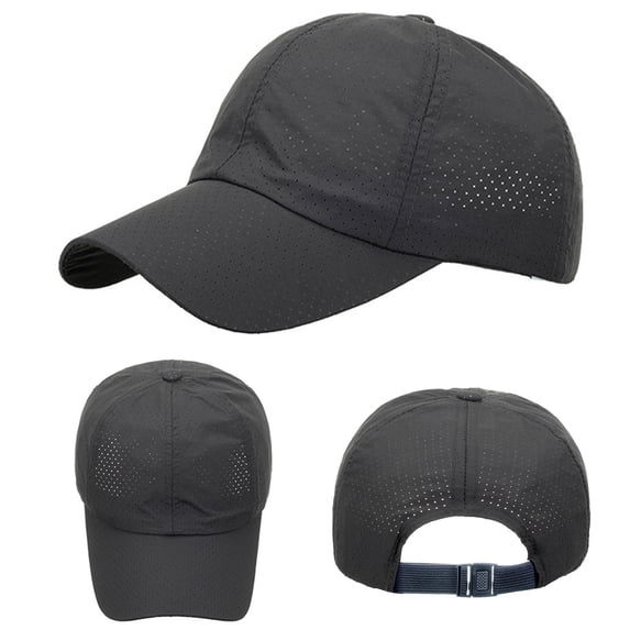 Men'S Quick Dry Baseball Cap Mesh Curved Brim Snapback Hat Sun Protection Golf Ball Cap For Men Women Hiking Fishing Golf Sports Cap Breathable Running Trucker Hat Athletic Fitted Cap Plain Hat