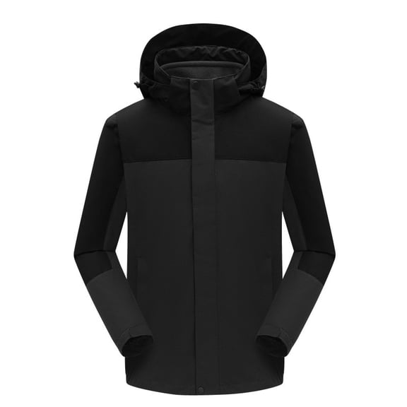 Men'S Rain Jacket With Hood Waterproof Raincoat Winter  Thermal Windbreaker For Golf Hiking Camping Cycling
