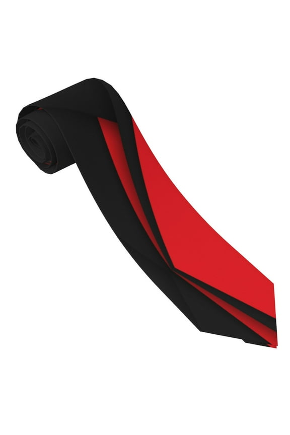 Men'S Red Black Abstract Fashion Business Wedding Neckties Ties