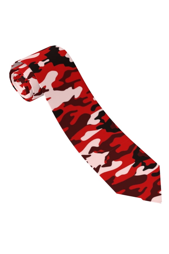 Men'S Red Camouflage Fashion Business Wedding Neckties Ties