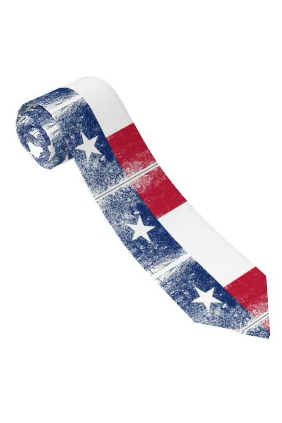 Men'S Retro Texas Flag Fashion Business Wedding Neckties Ties