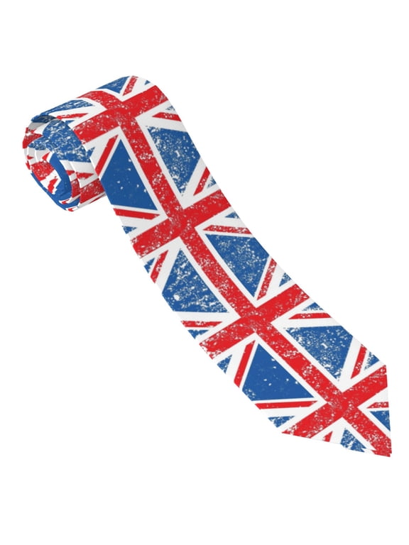 Men'S Retro Union-Jack Flag Tie Fashion Causal Printed Necktie