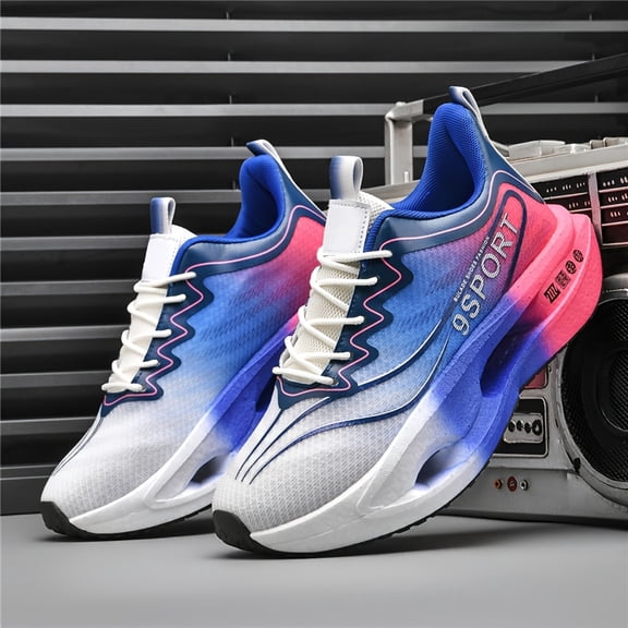 Men'S Road Running Shoes, Large Size Running Shoes for Women, Athletic Shoes for Students, Couple'S Sneakers, Gradient Color Design, Thick-Soled Sneakers, Stylish Men'S Shoes, Training Shoes