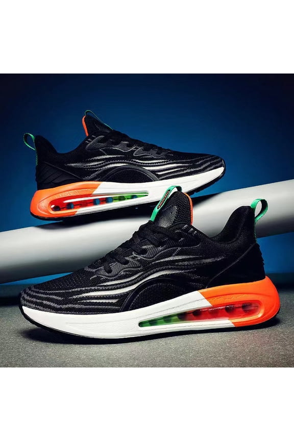 Men'S Running Shoes with Air-Cushioned Platform - Height-Increasing Thick Sole, Breathable EVA/Rubber Upper & Cushioned Insole for Gym, Jogging, Everyday Lightweight Cushioned Sneakers