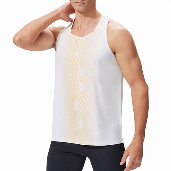 Men'S Running Tank Tops Breathable Vests Quick Dry Sleeveless Shirt Workout Tank Top Yellow-Green XL