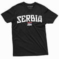 thumbnail image 1 of Men'S Serbia T-Shirt Serbian Flag Coat Of Arms Tee Shirt Srbijasoccer Football Tee (3X-Large Black), 1 of 5