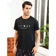 thumbnail image 1 of Men'S Short Sleeve Letter Printed Homewear Top, 1 of 5
