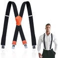 thumbnail image 1 of Men'S Shoulder Strap， With Clip Wide X Back For Work Adjustable Suspenders, 1 of 9