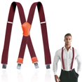 thumbnail image 1 of Men'S Shoulder Strap， With Clip Wide X Back For Work Adjustable Suspenders, 1 of 9