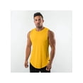 thumbnail image 1 of Men'S Sleeveless Shirts Quick Dry Tank Tops For Men Sun Protection Upf 50+ Athletic Gym Workout Muscle Shirts Gym Training Athletic Vest Shirt Yellow XL, 1 of 6