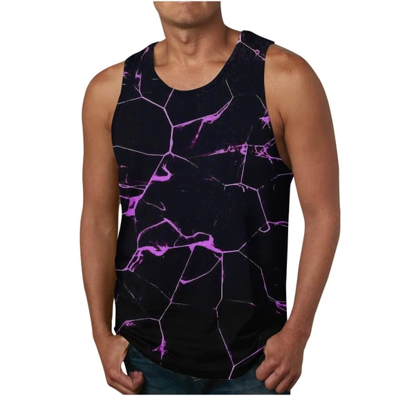 Men'S Sleeveless Vest,Tank Tops For Men,Mens Tank Tops Summer,Purple,XL