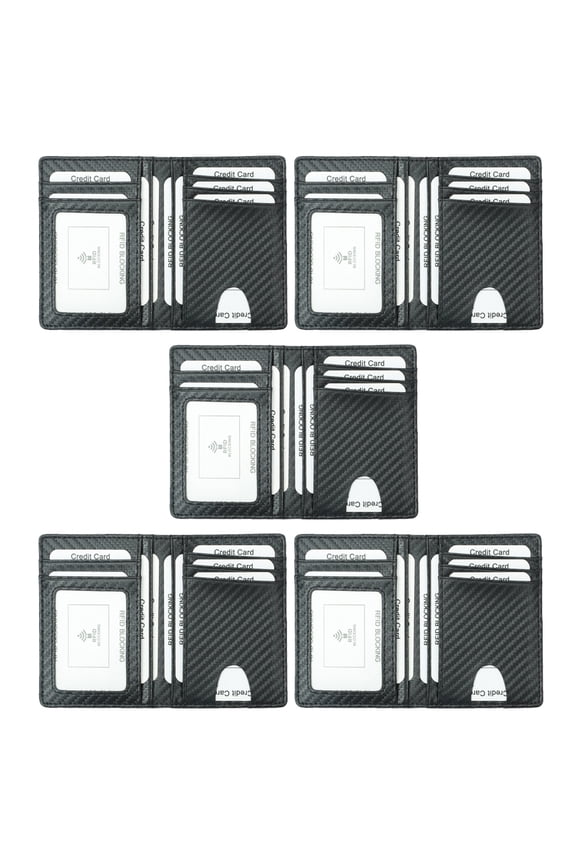Men'S Slim Front Pocket Minimalist Wallet With Built-In Smart Tracker, Rfid Blocking Technology And Carbon Fiber Design, Perfect For Business Occasions