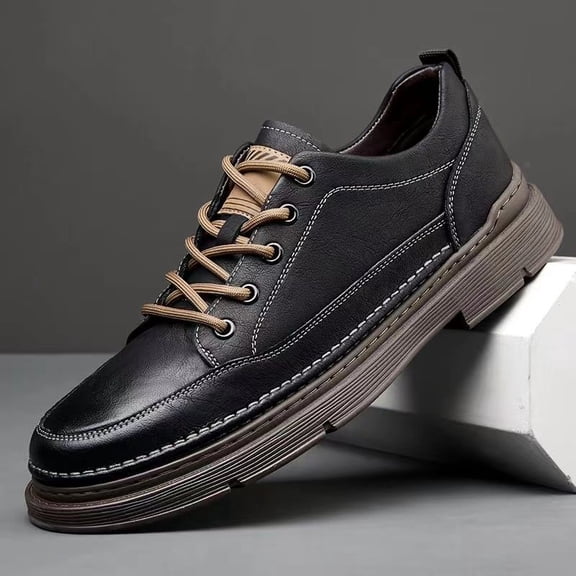 Men'S Slip-On Casual Shoes - Thick Platform Sole, Breathable Synthetic Cover Upper, Low-Top Round Toe Design, All-Season Versatile Sneakers for Men & Women, Comfortable Casual Attire