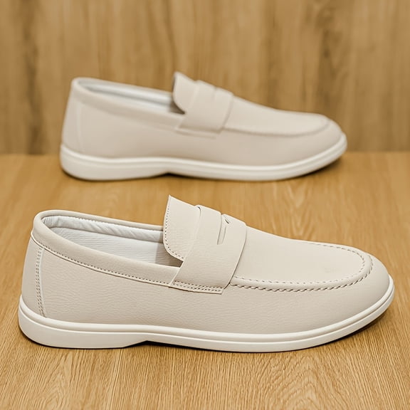 Men'S Slip-On Loafers - Slip-On Closure, Cushioned EVA Insole & Non-Slip PVC Sole - All-Season Formal & Casual Shoes - Minimalist Dress Shoes for Office, Everyday, Camping