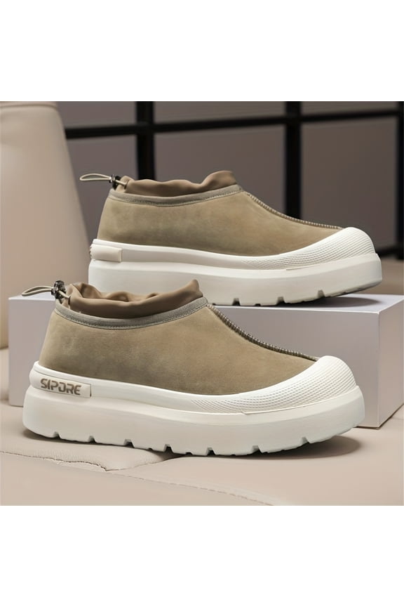 Men'S Slip-On Winter Snow Boots-Slip-On Closure, Non-Slip Traction Tread, Warm Insulated Hiking Boots for Ice & Snow, All-Season Outdoor, Camping, Everyday Cold Weather Footwear - Easy Slip-on Design