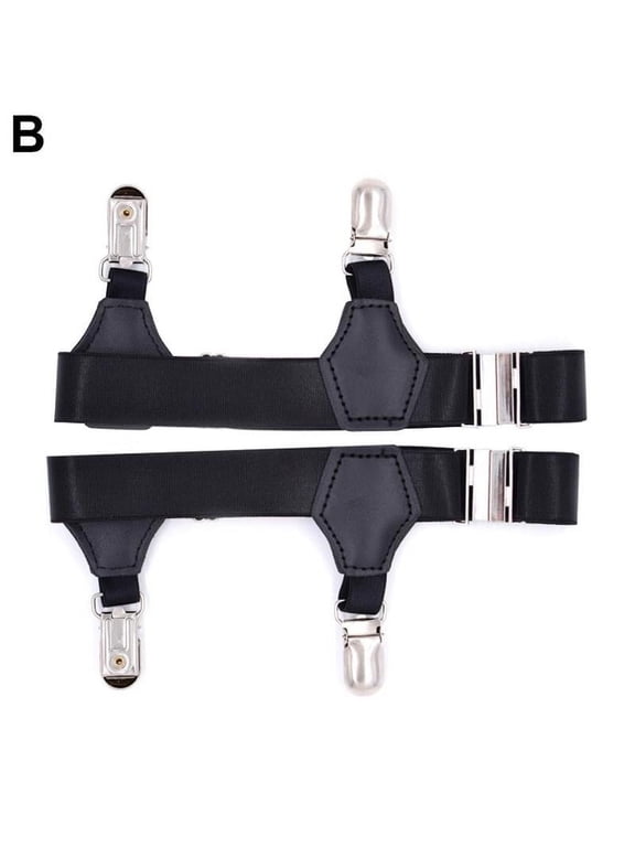 Men'S Sock Garters Belt Adjustable 2Pcs Sturdy Clip Accessories Suspenders I1N6