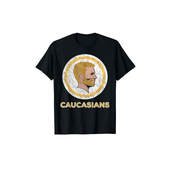 Men'S Soft & Comfortable Pure Cotton Graphic T-Shirt - Caucasian Pride, Vintage-Inspired Design, Machine Washable, Sizes S-XXXL, Ideal for Casual Attire and Gifts