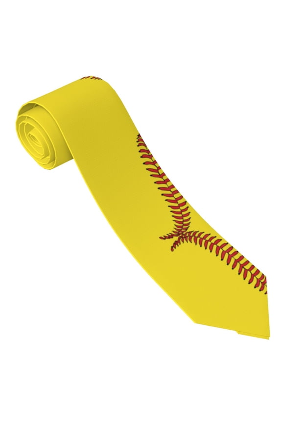 Men'S Softball Baseball Tie Fashion Causal Printed Necktie