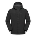 thumbnail image 1 of Men'S Softshell Jacket With Detachable Hood, Windproof Water-Resistant For Hiking, Camping & Outdoor, Breathable & Durable Black Xxl, 1 of 7