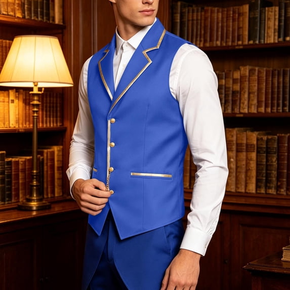 Men'S Steampunk Vest Costume Single Breasted Vintage Inspired Waistcoat For Halloween Party Cosplay Role Play Masquerade Stage Performance Outfit