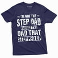 thumbnail image 1 of Men'S Step-Dad That Stepped Up Fathers Day Gift T-Shirt For Him Bonus Dad Step Father Unique Present Ideas Tee (Xx-Large Navy Blue), 1 of 5