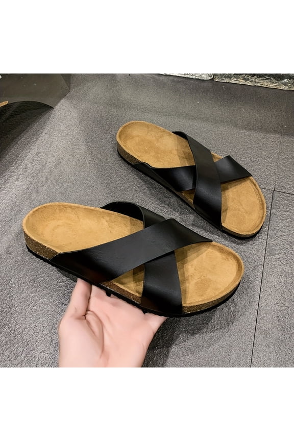 Men'S -Strap Slippers, Comfortable And Versatile, Anti-Slip And Durable, Casual Wear for Outdoor