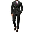 thumbnail image 1 of Men'S Suits 2-Piece Set Vintage Bold Pinstripe Suits Double Breasted Peak Lapel Striped Tuxedo Jacket Suit Wedding Suits Slim Fit Daily Business Suits, 1 of 7