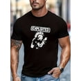 thumbnail image 1 of Men'S Summer Casual Patterned T-Shirt - Featuring an Edgy 'THE EXPLOITED' Punk Rock Design with Spiky Hair And Tattoo Art, Made from Lightweight, Round Neck, Machine Washable, Black, Rock Band Tee,, 1 of 5