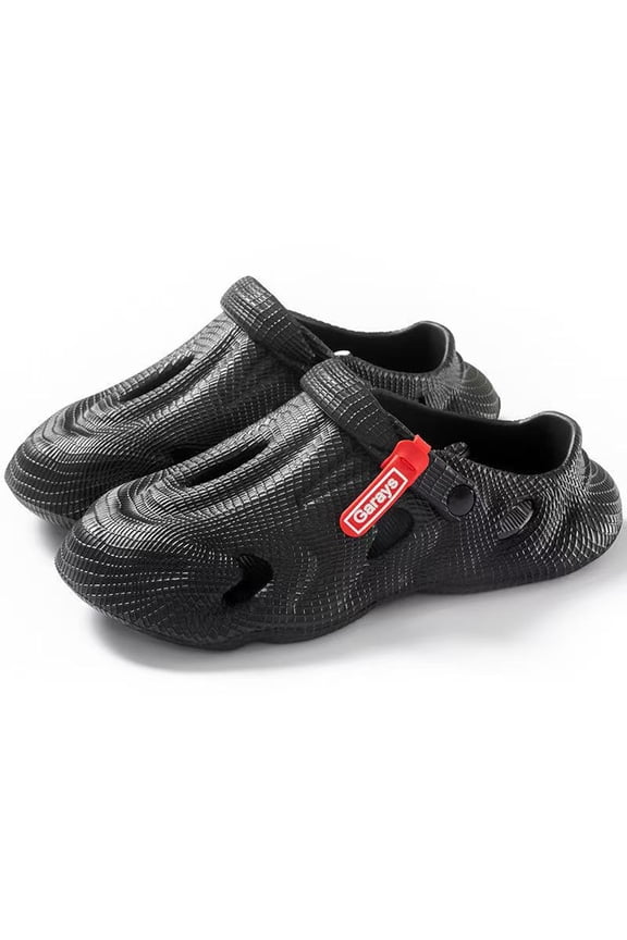 Men'S Summer Outdoor Closed-Toe Clogs with Breathable Perforations, Non-Slip Coconut Half-Slippers Sandals
